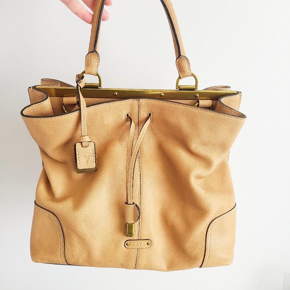 Frye Handbags - Frye fay framed leather drawstring handbag